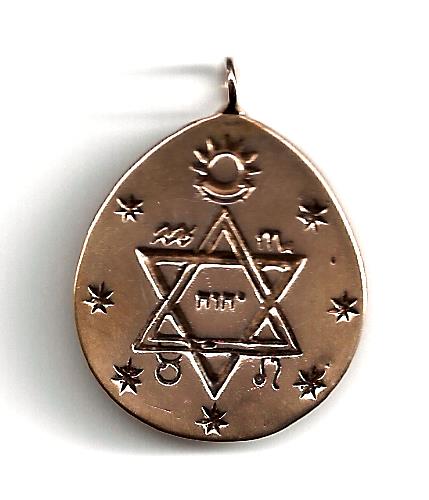 Pendant - Bronze-Golden colored -Brotherhood of Light Symbol